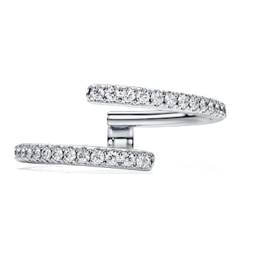 Eternity open band ring, Lab-grown diamonds 0.2 ct tw, Round shape, 14K white gold - Swarovski, 5710622