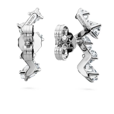 Galaxy ear cuffs, Lab-grown diamonds 1.25 ct tw, Mixed shapes, 14K white gold - Swarovski, 5710652