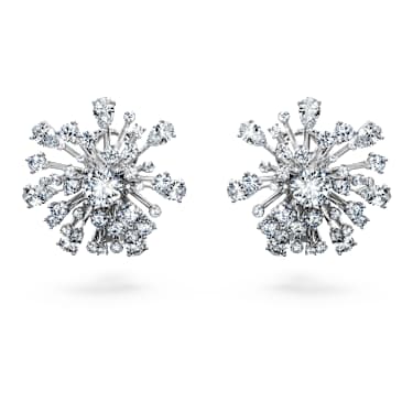 Galaxy stud earrings, Lab-grown diamonds 5.5 ct tw, Mixed shapes, 14K white gold - Swarovski, 5710664