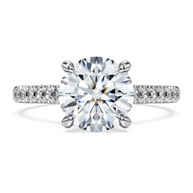 Eternity solitaire ring, Lab-grown diamonds 2.2 ct tw, Round shape, 14K white gold - Swarovski, 5710668