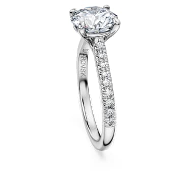 Eternity solitaire ring, Lab-grown diamonds 2.2 ct tw, Round shape, 14K white gold - Swarovski, 5710669