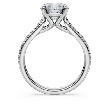 Eternity solitaire ring, Lab-grown diamonds 2.2 ct tw, Round shape, 14K white gold - Swarovski, 5710675