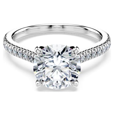 Eternity solitaire ring, Laboratory grown diamonds 2.2 ct tw, Round shape, 14K white gold - Swarovski, 5710679