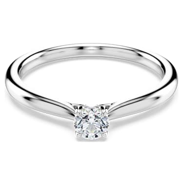 Eternity solitaire ring, Lab-grown diamonds 0.25 ct tw, Round shape, Sterling silver - Swarovski, 5710688