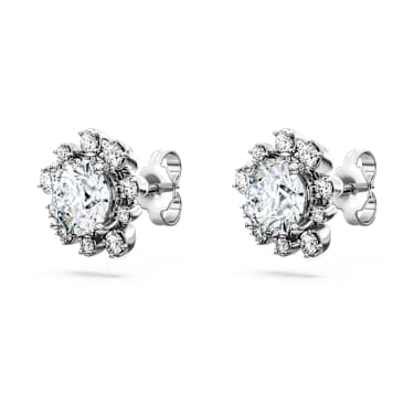 Galaxy stud earrings, Lab-grown diamonds 2.3 ct tw, Round shape, 14K white gold - Swarovski, 5710697