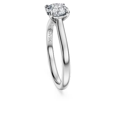 Eternity solitaire ring, Laboratory grown diamonds 1 ct tw, Round shape, 14K white gold - Swarovski, 5710700