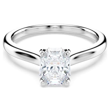 Eternity solitaire ring, Lab-grown diamonds 1.0 ct tw, Octagon shape, 14K white gold - Swarovski, 5710720