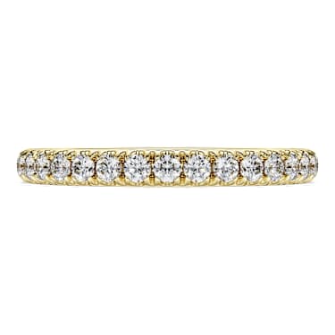 Eternity band ring, Lab-grown diamonds 0.4 ct tw, Round shape, 14K yellow gold - Swarovski, 5710742