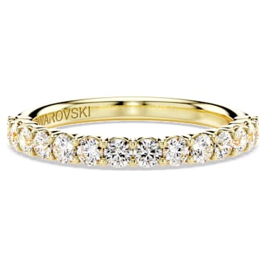 Eternity band ring, Lab-grown diamonds 0.4 ct tw, Round shape, 14K yellow gold - Swarovski, 5710745