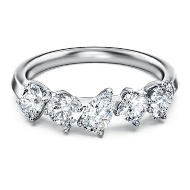 Galaxy ring, Lab-grown diamonds 1 ct tw, Mixed shapes, 14K white gold - Swarovski, 5710783