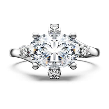 Galaxy ring, Lab-grown diamonds 2.1 ct tw, Oval shape, 14K white gold - Swarovski, 5710824
