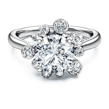 Galaxy ring, Lab-grown diamonds 2 ct tw, Round shape, 14K white gold - Swarovski, 5710834