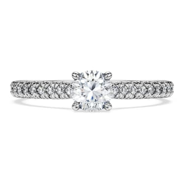 Eternity solitaire ring, Lab-grown diamonds 0.7 ct tw, Round shape, 14K white gold - Swarovski, 5710849