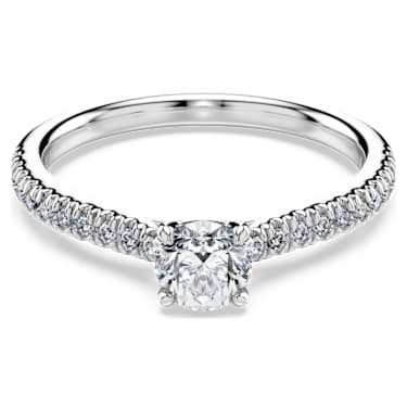Eternity solitaire ring, Lab-grown diamonds 0.7 ct tw, Round shape, 14K white gold - Swarovski, 5710867