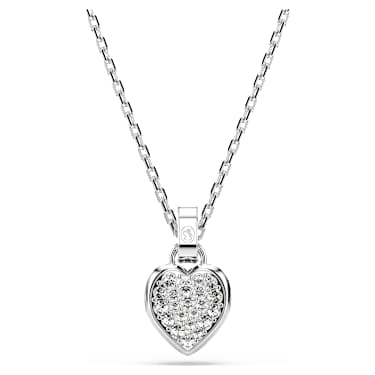 Imber 鏈墜, 心形切割, 心形, 藍色, 鍍白金色 - Swarovski, 5711346