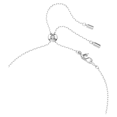 Constella Y-Halskette, Kristallperle, Rundschliffe, Weiß, Rhodiniert - Swarovski, 5711830