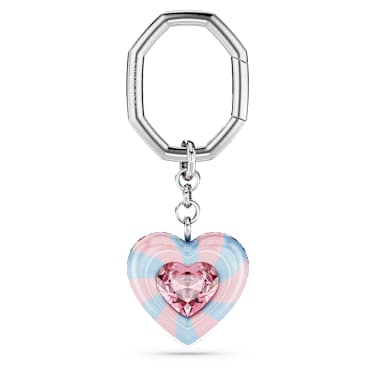 Chaveiro Dulcis, Lapidação Coração, Coração, Multicor, Lacado a ródio - Swarovski, 5713882