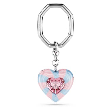 Llavero Dulcis, Talla de corazón, Corazón, Multicolor, Baño de rodio - Swarovski, 5713882
