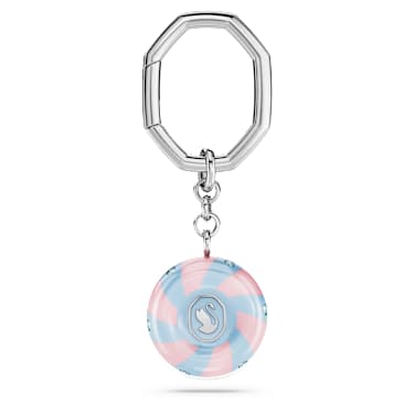 Dulcis key ring, Round cut, Multicolored, Rhodium plated - Swarovski, 5713885