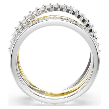 Anello Hyperbola, Taglio misto, Bianco, Mix di finiture - Swarovski, 5714162