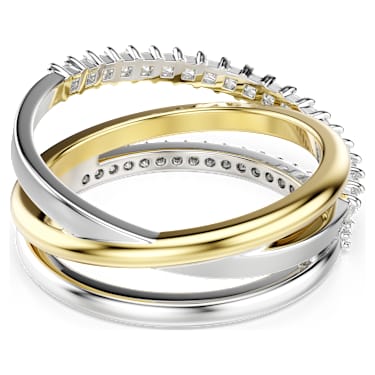 Hyperbola ring, Mixed cuts, White, Mixed metal finish - Swarovski, 5714162