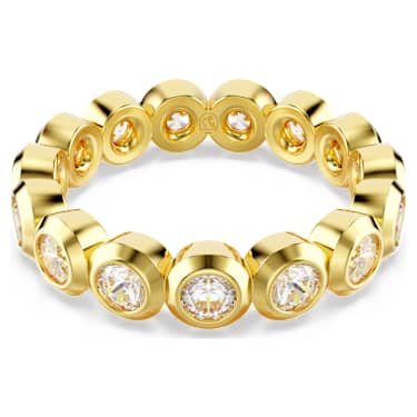 Imber Ring, Rundschliff, Weiß, Goldlegierungsschicht - Swarovski, 5714309