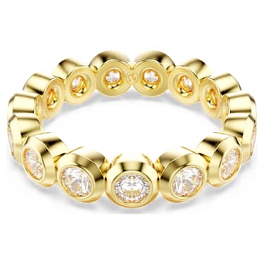 Anillo Imber, Talla redonda, Blanco, Baño tono oro - Swarovski, 5714309