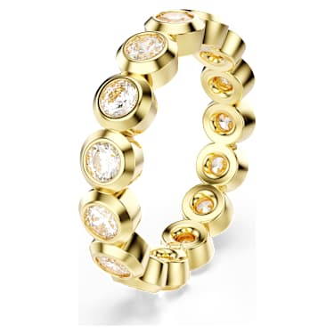 Anello Imber, Taglio Round, Bianco, Placcato color oro - Swarovski, 5714309