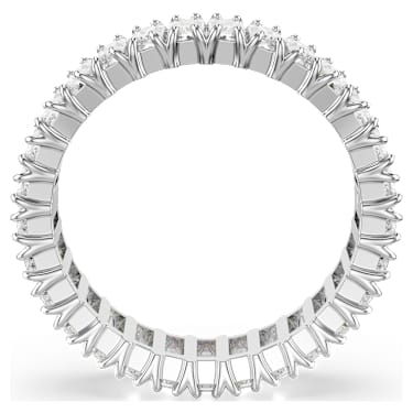 Matrix 戒指, 長方形切割, 白色, 銀色調潤飾 - Swarovski, 5714332