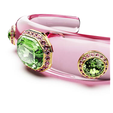 Manžetový náramek Dulcis, Různé výbrusy, Vícebarevný, Povrchová úprava z 18k zlata - Swarovski, 5714384