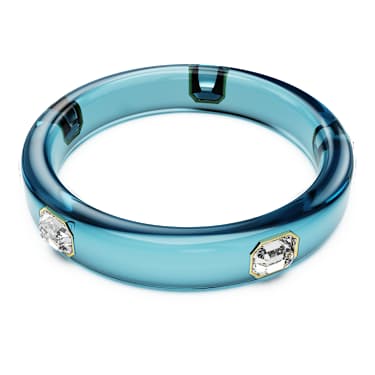 Dulcis Armreif, Oktagon-Schliff, Blau, Goldlegierungsschicht - Swarovski, 5714389
