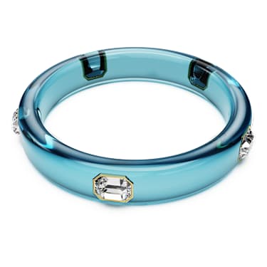 Dulcis Armreif, Oktagon-Schliff, Blau, Goldlegierungsschicht - Swarovski, 5714389