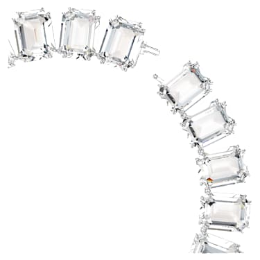 Millenia Tennis Halskette, Übergroße Kristalle, Oktagon-Schliff, Weiß, Rhodiniert - Swarovski, 5714395