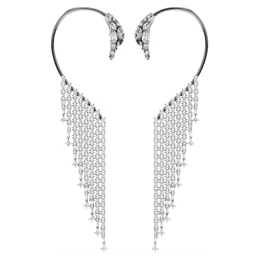 Ozdoby na ucho The Vienna Collection, Labuť, Bílé, Pokoveno rutheniem - Swarovski, 5714555