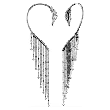 Ozdoby na ucho The Vienna Collection, Labuť, Bílé, Pokoveno rutheniem - Swarovski, 5714555