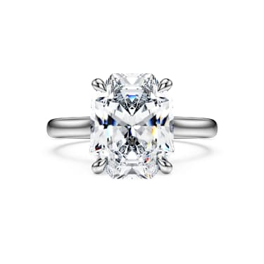 Eternity 单石戒指, 总重 4 克拉培育钻石, 八边形, 18K 金（白色) - Swarovski, 5714595