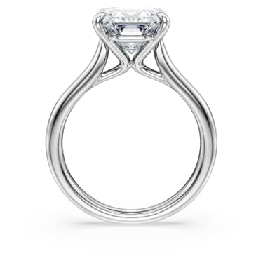 Eternity solitaire ring, Lab-grown diamonds 5 ct tw, Octagon shape, 18K white gold - Swarovski, 5714598