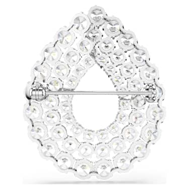Matrix 브로치, 라운드 컷, 화이트, 로듐 플래팅 - Swarovski, 5714648