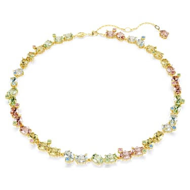 Collana Tennis Gema, Taglio misto, Multicolore, Placcato color oro - Swarovski, 5714836