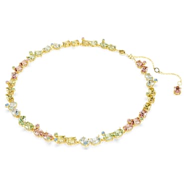 Collier Tennis Gema, Tailles variées, Multicolore, Placage de ton or - Swarovski, 5714836