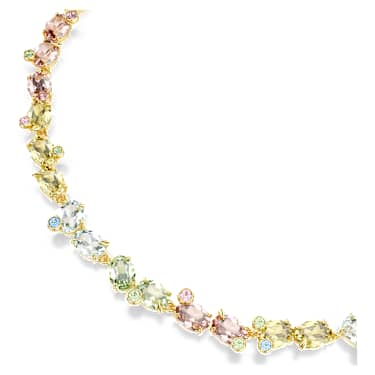 Collana Tennis Gema, Taglio misto, Multicolore, Placcato color oro - Swarovski, 5714836