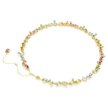 Collier Tennis Gema, Tailles variées, Multicolore, Placage de ton or - Swarovski, 5714836