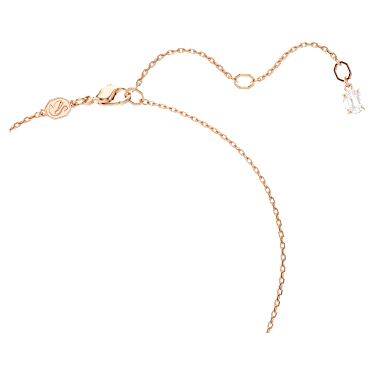 Idyllia pendant, Clover, Black, Rose gold-tone plated - Swarovski, 5714901