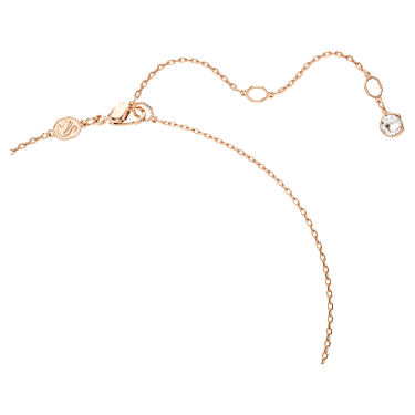 Swan pendant, Swan, White, 18K rose gold finish - Swarovski, 5714903