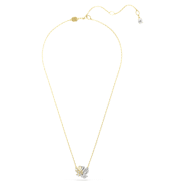 Swan 鏈墜, 天鵝, 白色, 18K 金飾面 - Swarovski, 5714934