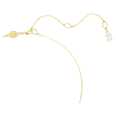 Swan pendant, Swan, White, Gold-tone plated - Swarovski, 5714934
