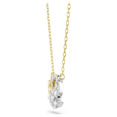 Swan 鏈墜, 天鵝, 白色, 鍍金（金色飾面） - Swarovski, 5714934