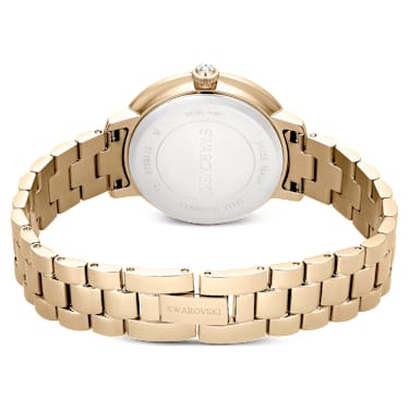 Watch, Swiss Made, Metal bracelet, Gold tone, Champagne gold-tone finish - Swarovski, 5715026