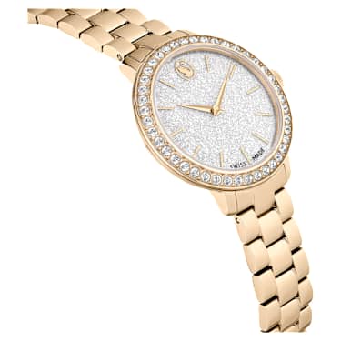 Watch, Swiss Made, Metal bracelet, Gold tone, Champagne gold-tone finish - Swarovski, 5715026
