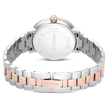 Watch, Swiss Made, Metal bracelet, Silver Tone, Rose gold-tone finish - Swarovski, 5715028